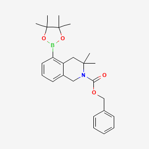 Benzyl 3,3-dimethyl-5-(4,4,5,5-tetramethyl-1,3,2-dioxaborolan-2-yl)-1,4-dihydroisoquinoline-2-carboxylate