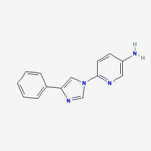 molecular formula C14H12N4 B12633262 6-(4-Phenylimidazol-1-yl)pyridin-3-amine 