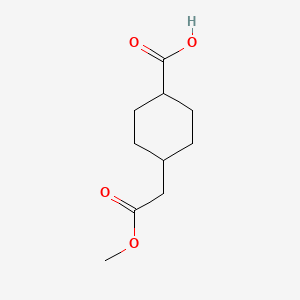 4-(2-Methoxy-2-oxoethyl)cyclohexane-1-carboxylic acid