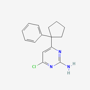 4-Chloro-6-(1-phenylcyclopentyl)pyrimidin-2-amine