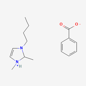 molecular formula C16H24N2O2 B12633316 3-Butyl-1,2-dimethyl-2,3-dihydro-1H-imidazol-1-ium benzoate CAS No. 920759-08-6