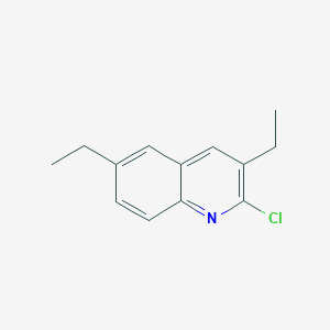 molecular formula C13H14ClN B12633318 2-Chloro-3,6-diethylquinoline CAS No. 1031928-03-6