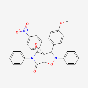 3-(4-methoxyphenyl)-3a-(4-nitrophenyl)-2,5-diphenyldihydro-2H-pyrrolo[3,4-d][1,2]oxazole-4,6(3H,5H)-dione