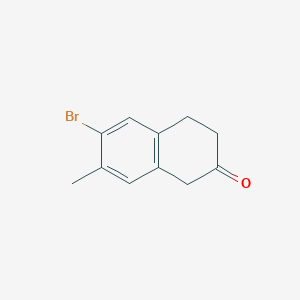 molecular formula C11H11BrO B12633358 6-bromo-7-methyl-3,4-dihydro-1H-naphthalen-2-one 