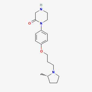 molecular formula C18H27N3O2 B12633359 1-(4-{3-[(2S)-2-Methylpyrrolidin-1-yl]propoxy}phenyl)piperazin-2-one CAS No. 921616-69-5