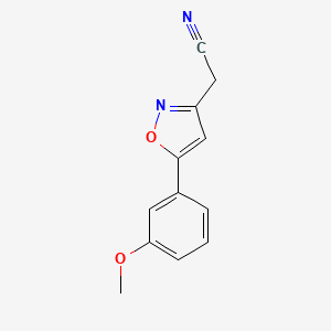 molecular formula C12H10N2O2 B12633390 [5-(3-Pethoxyphenyl)isoxazol-3-yl]acetonitrile 