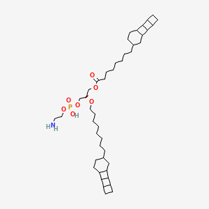 molecular formula C45H76NO7P B1263340 1-(8-[3]-梯形烷-辛酰基)-2-(8-[3]-梯形烷-辛基)-sn-甘油磷酸乙醇胺 