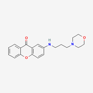 molecular formula C20H22N2O3 B1263341 2-[3-(4-Morpholinyl)propylamino]-9-xanthenone 