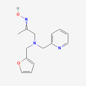 molecular formula C14H17N3O2 B12633435 N-(1-{[(Furan-2-yl)methyl][(pyridin-2-yl)methyl]amino}propan-2-ylidene)hydroxylamine CAS No. 918898-41-6