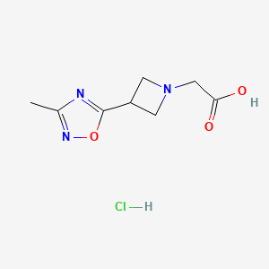 [3-(3-Methyl-1,2,4-oxadiazol-5-yl)azetidin-1-yl]acetic acid hydrochloride