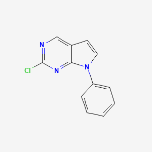 molecular formula C12H8ClN3 B12633450 2-Chloro-7-phenyl-7H-pyrrolo[2,3-D]pyrimidine 