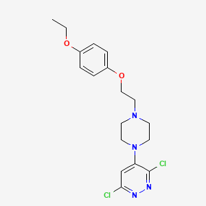 molecular formula C18H22Cl2N4O2 B12633463 3,6-Dichloro-4-{4-[2-(4-ethoxyphenoxy)ethyl]piperazin-1-yl}pyridazine CAS No. 921769-51-9