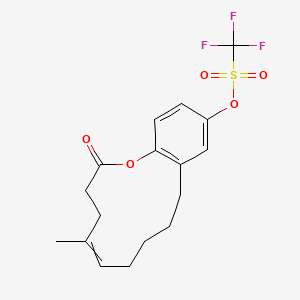 (6-Methyl-3-oxo-2-oxabicyclo[10.4.0]hexadeca-1(12),6,13,15-tetraen-14-yl) trifluoromethanesulfonate