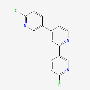 molecular formula C15H9Cl2N3 B12633497 2,4-bis(6-chloropyridin-3-yl)pyridine CAS No. 942206-24-8