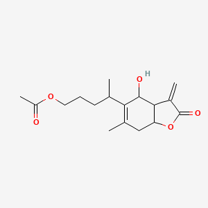 molecular formula C17H24O5 B1263350 1-O-乙酰基英国菊内酯 
