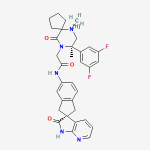 2-[(8R)-8-(3,5-difluorophenyl)-8-methyl-6-(111C)methyl-10-oxo-6,9-diazaspiro[4.5]decan-9-yl]-N-[(2S)-2'-oxospiro[1,3-dihydroindene-2,3'-1H-pyrrolo[2,3-b]pyridine]-5-yl]acetamide