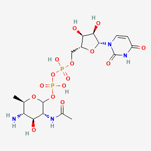 molecular formula C17H28N4O15P2 B1263353 UDP-2-acetamido-4-amino-2,4,6-trideoxy-D-glucose 
