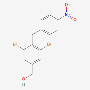 {3,5-Dibromo-4-[(4-nitrophenyl)methyl]phenyl}methanol