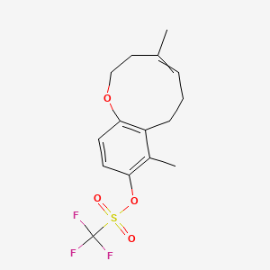 molecular formula C15H17F3O4S B12633539 (4,8-Dimethyl-2,3,6,7-tetrahydro-1-benzoxonin-9-yl) trifluoromethanesulfonate 