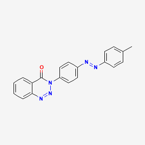 molecular formula C20H15N5O B12633551 3-{4-[(E)-(4-Methylphenyl)diazenyl]phenyl}-1,2,3-benzotriazin-4(3H)-one CAS No. 921754-21-4