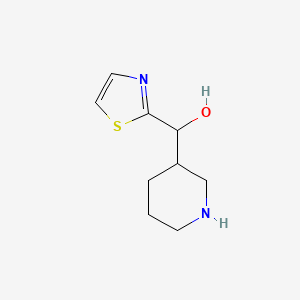 molecular formula C9H14N2OS B12633567 Piperidin-3-yl(1,3-thiazol-2-yl)methanol 