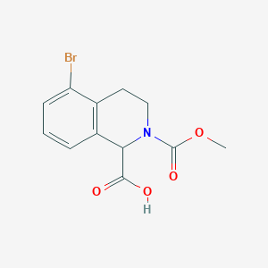 molecular formula C12H12BrNO4 B12633577 5-bromo-2-methoxycarbonyl-3,4-dihydro-1H-isoquinoline-1-carboxylic acid 