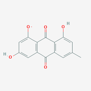 molecular formula C15H9O5- B1263359 大黄素(1-) 