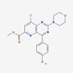 Methyl 8-chloro-4-(4-hydroxyphenyl)-2-morpholin-4-ylpyrido[3,2-d]pyrimidine-6-carboxylate