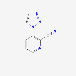 molecular formula C9H7N5 B12633601 6-Methyl-3-(triazol-1-yl)pyridine-2-carbonitrile 