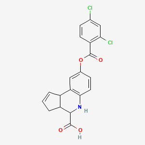 molecular formula C20H15Cl2NO4 B12633612 8-(2,4-dichlorobenzoyl)oxy-3a,4,5,9b-tetrahydro-3H-cyclopenta[c]quinoline-4-carboxylic acid 