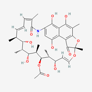 molecular formula C36H45NO12 B1263363 27-O-去甲基利福霉素 SV 