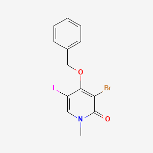 4-(Benzyloxy)-3-bromo-5-iodo-1-methylpyridin-2(1h)-one