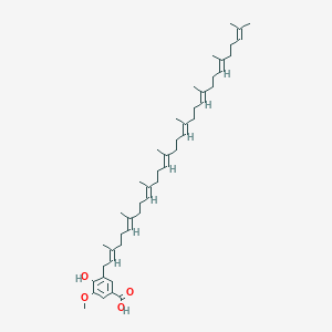 molecular formula C48H72O4 B1263364 3-甲氧基-4-羟基-5-全反-八叶树烯基苯甲酸 