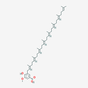 molecular formula C48H72O4 B1263364 3-Methoxy-4-hydroxy-5-all-trans-octaprenylbenzoic acid 