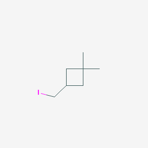 molecular formula C7H13I B12633647 3-(Iodomethyl)-1,1-dimethylcyclobutane 