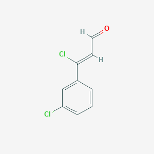 molecular formula C9H6Cl2O B12633649 (2Z)-3-Chloro-3-(3-chlorophenyl)prop-2-enal CAS No. 1242316-87-5