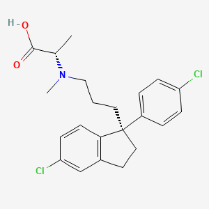 N-{3-[(1S)-5-Chloro-1-(4-chlorophenyl)-2,3-dihydro-1H-inden-1-yl]propyl}-N-methyl-L-alanine