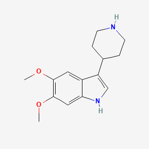 molecular formula C15H20N2O2 B12633675 5,6-dimethoxy-3-(piperidin-4-yl)-1H-indole 