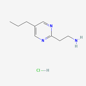 molecular formula C9H16ClN3 B12633687 2-(5-Propylpyrimidin-2-YL)ethanamine hydrochloride 