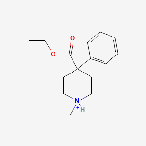 molecular formula C15H22NO2+ B1263369 Pethidine(1+) 