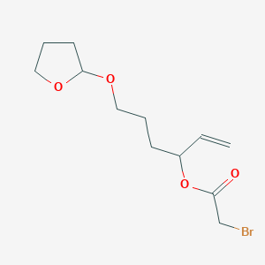 molecular formula C12H19BrO4 B12633718 6-[(Oxolan-2-yl)oxy]hex-1-en-3-yl bromoacetate CAS No. 919280-86-7