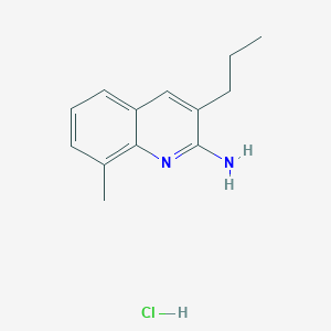 molecular formula C13H17ClN2 B12633720 2-Amino-8-methyl-3-propylquinoline hydrochloride CAS No. 1171072-56-2