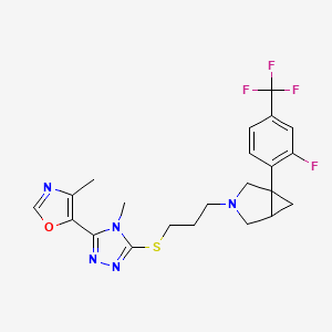 5-(5-(3-(1-(2-fluoro-4-(trifluoromethyl)phenyl)-3-azabicyclo[3.1.0]hexan-3-yl)propylthio)-4-methyl-4H-1,2,4-triazol-3-yl)-4-methyloxazole