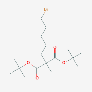 Propanedioic acid, 2-(5-bromopentyl)-2-methyl-, 1,3-bis(1,1-dimethylethyl) ester