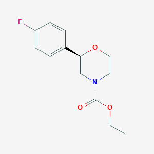 molecular formula C13H16FNO3 B12633739 Ethyl (2r)-2-(4-fluorophenyl)morpholine-4-carboxylate CAS No. 920802-62-6