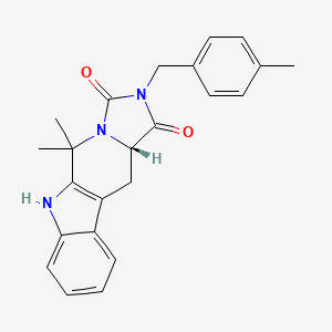 (15S)-10,10-dimethyl-13-[(4-methylphenyl)methyl]-8,11,13-triazatetracyclo[7.7.0.02,7.011,15]hexadeca-1(9),2,4,6-tetraene-12,14-dione