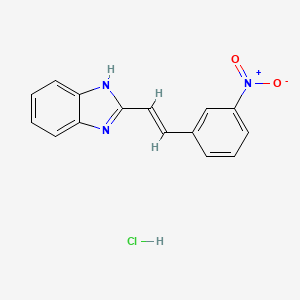 (E)-2-(3-nitrostyryl)-1H-benzo[d]imidazole hydrochloride