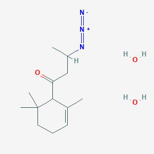 3-Azido-1-(2,6,6-trimethylcyclohex-2-en-1-yl)butan-1-one;dihydrate