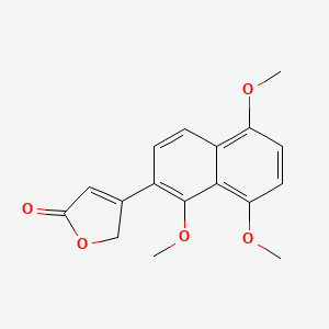 molecular formula C17H16O5 B12633769 4-(1,5,8-Trimethoxynaphthalen-2-yl)furan-2(5H)-one CAS No. 919800-60-5