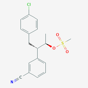 molecular formula C18H18ClNO3S B12633776 (2R,3S)-4-(4-Chlorophenyl)-3-(3-cyanophenyl)butan-2-yl methanesulfonate CAS No. 941280-54-2